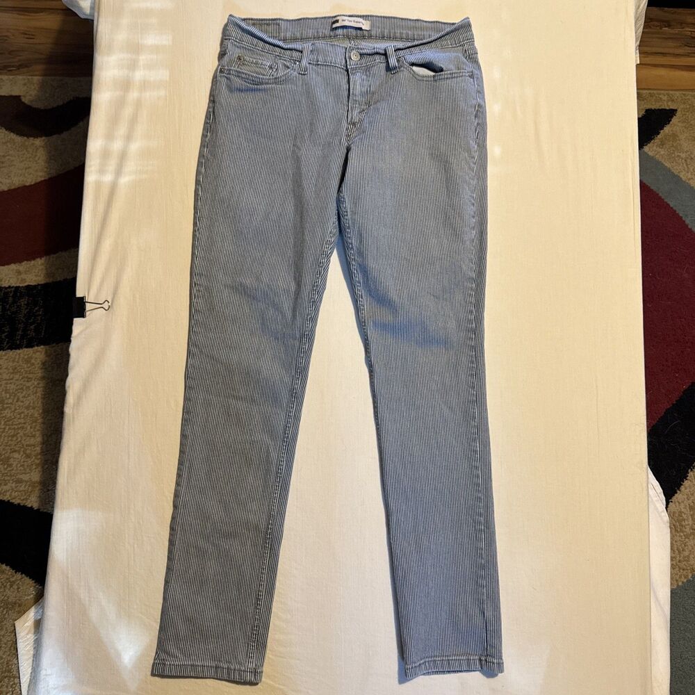 Levi’s Womens 524 Size 30 Super Low Stretch Denim Jeans Stripes